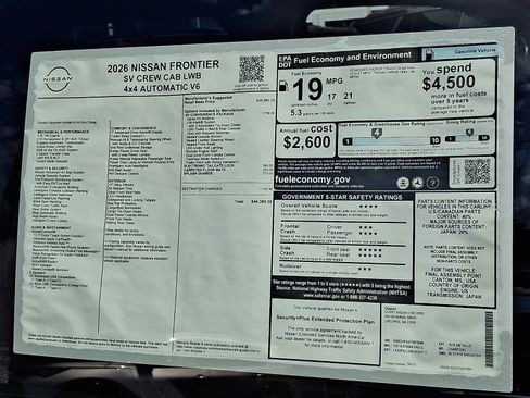 New 2026 Nissan Frontier SV w/ SV Convenience Package AWD/4WD image 21