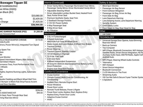 Used 2024 Volkswagen Tiguan SE w/ Panoramic Sunroof Package AWD/4WD image 38