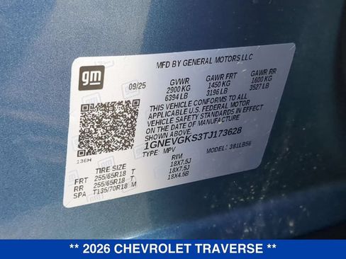 Used 2026 Chevrolet Traverse LT AWD/4WD image 26