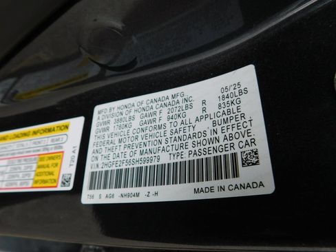 Certified 2025 Honda Civic Sport image 11
