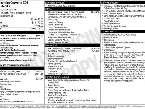 Used 2024 Chevrolet Corvette Z06 w/ Battery Protection Package RWD image 3