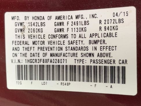 Used 2015 Honda Accord EX-L image 46