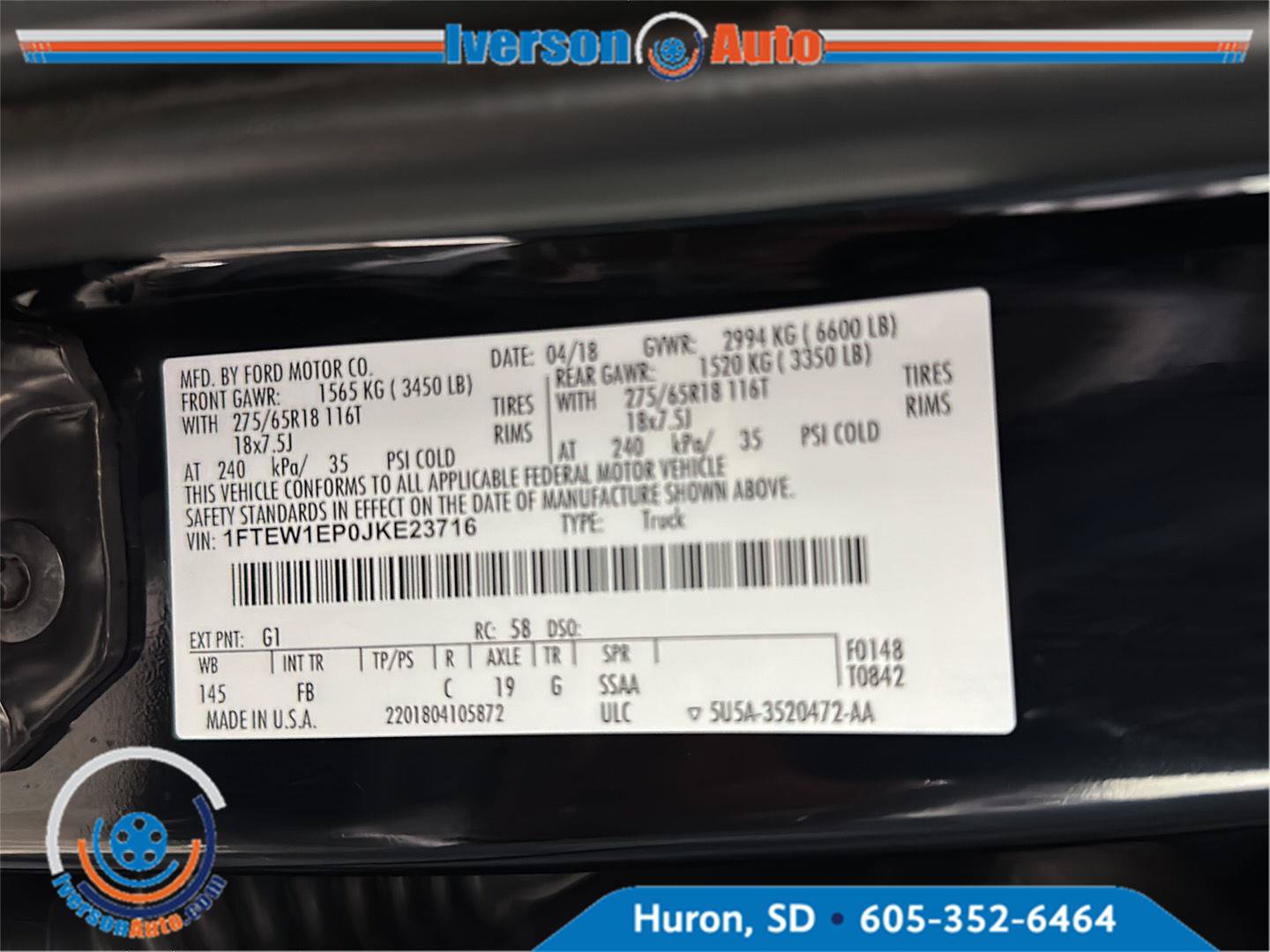 Used 2018 Ford F150 XLT w/ Equipment Group 302A Luxury AWD/4WD image 12