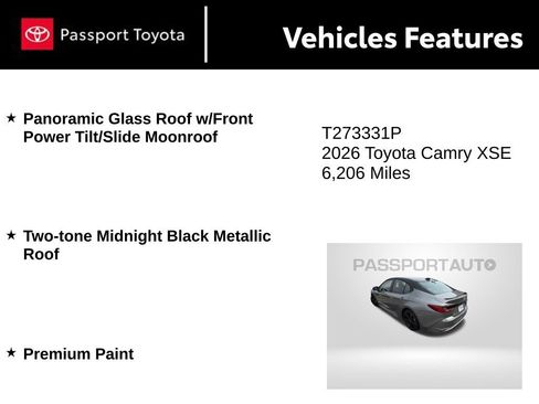 Used 2026 Toyota Camry XSE FWD image 10