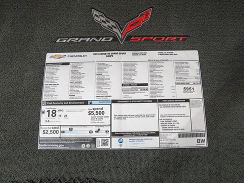 Used 2019 Chevrolet Corvette Grand Sport RWD image 74