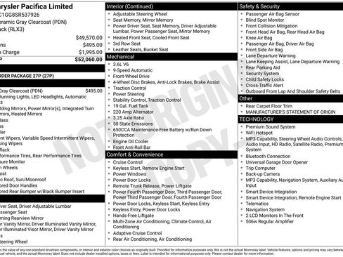 Used 2025 Chrysler Pacifica Limited FWD image 5