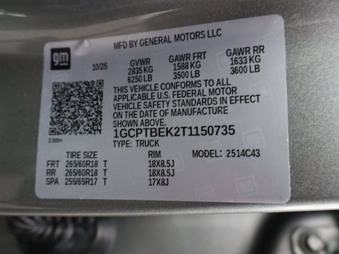 New 2026 Chevrolet Colorado W/T image 25