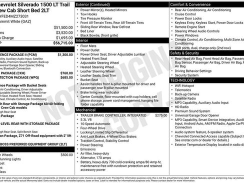 Used 2021 Chevrolet Silverado 1500 LT Trail Boss w/ Convenience Package II AWD/4WD image 6