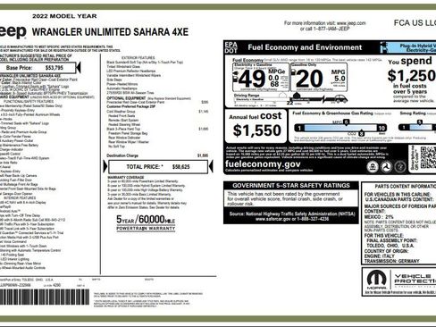 Used 2022 Jeep Wrangler Unlimited Sahara w/ Cold Weather Group image 4