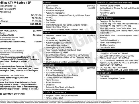 Used 2022 Cadillac CT4 V w/ Navigation Package image 2