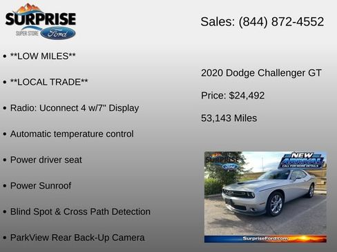 Used 2020 Dodge Challenger GT w/ Driver Convenience Group AWD/4WD image 12