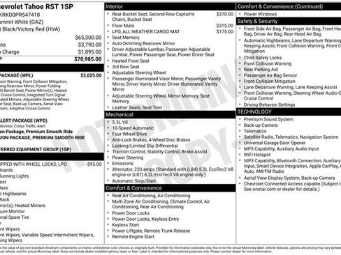 Used 2023 Chevrolet Tahoe RST w/ Luxury Package AWD/4WD image 4