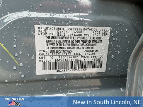 New 2025 Nissan Sentra SV w/ All-Weather Package image 12