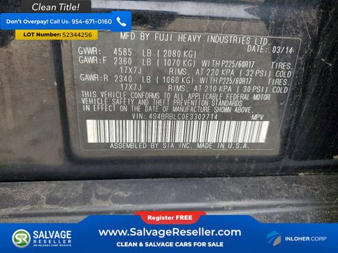 Used 2014 Subaru Outback 2.5i Limited w/ Moonroof Package AWD/4WD image 17