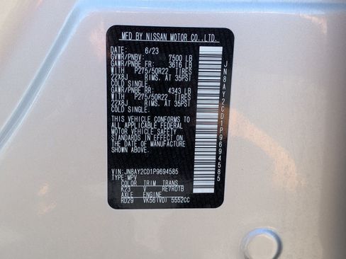 Used 2023 Nissan Armada Platinum w/ Cargo Package AWD/4WD image 42