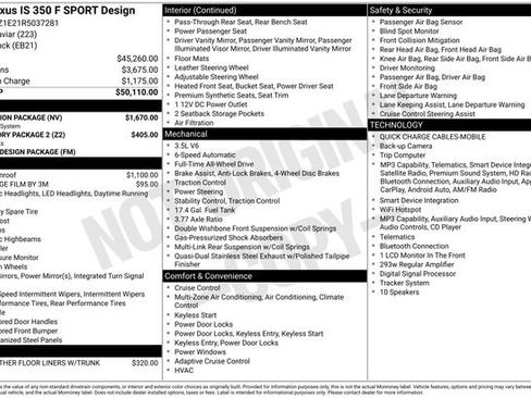 Certified 2024 Lexus IS 350 F Sport w/ Navigation Package AWD/4WD image 42