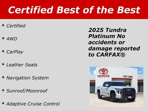 Certified 2025 Toyota Tundra Platinum AWD/4WD image 41