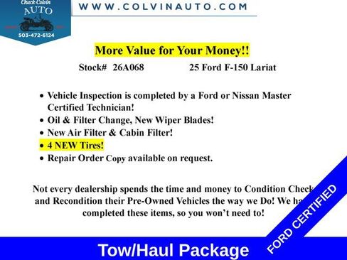 Certified 2025 Ford F150 Lariat AWD/4WD image 2