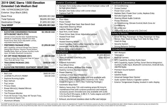 Used 2019 GMC Sierra 1500 Elevation AWD/4WD image 19