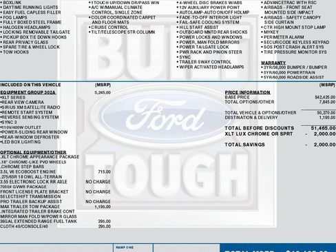 Used 2016 Ford F150 XLT w/ Equipment Group 302A Luxury image 2