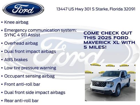New 2025 Ford Maverick XL w/ Equipment Group 102A image 20