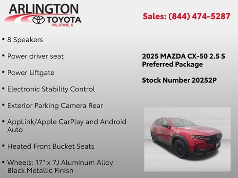 Used 2025 MAZDA CX-50 AWD 2.5 S w/ Preferred Package image 2