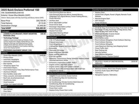 Certified 2025 Buick Enclave Preferred FWD image 42