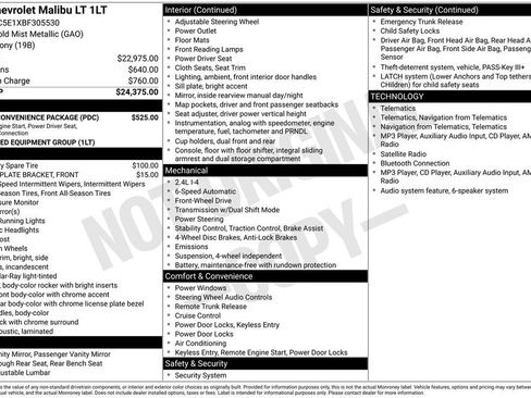 Used 2011 Chevrolet Malibu LT w/ Power Convenience Package FWD image 5