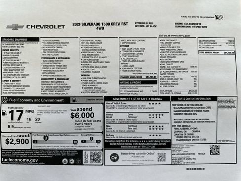 New 2026 Chevrolet Silverado 1500 RST AWD/4WD image 62