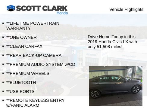 Used 2019 Honda Civic LX image 3
