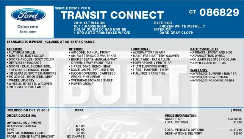 Used 2012 Ford Transit Connect XLT FWD image 2