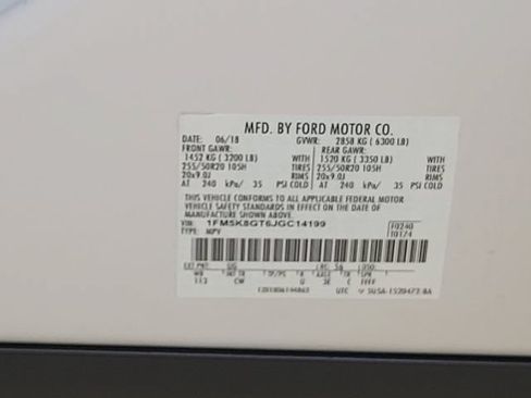 Used 2018 Ford Explorer Sport w/ Equipment Group 401A AWD/4WD image 17