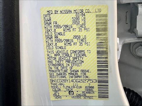 Used 2004 Nissan Xterra XE image 16