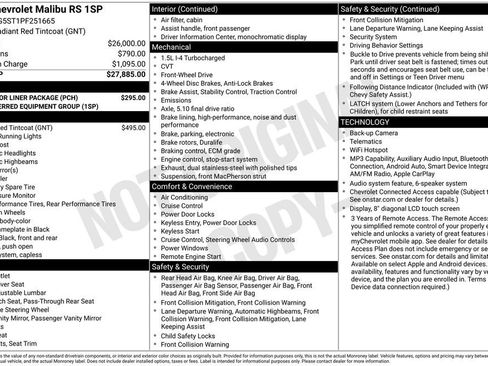 Used 2023 Chevrolet Malibu RS w/ LPO, Floor Liner Package FWD image 10