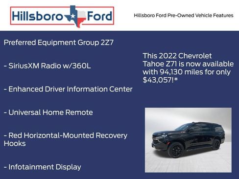 Used 2022 Chevrolet Tahoe Z71 w/ Luxury Package AWD/4WD image 13