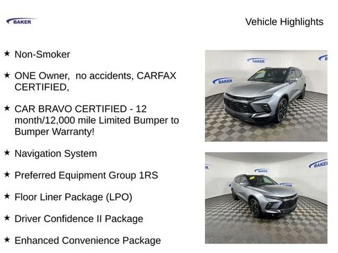Certified 2023 Chevrolet Blazer RS w/ Driver Confidence II Package image 4