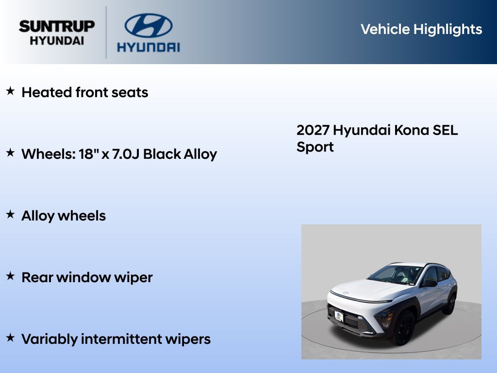 New 2027 Hyundai Kona SEL Sport AWD/4WD image 15