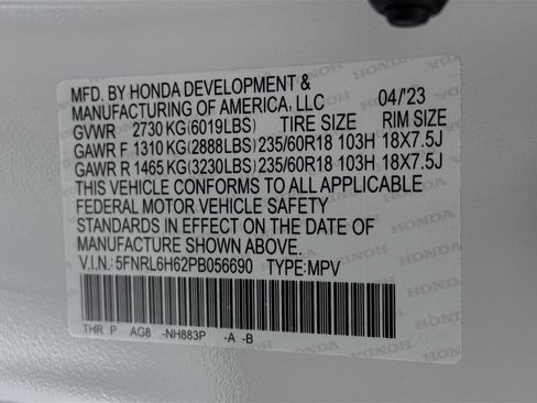 Certified 2023 Honda Odyssey EX-L image 33