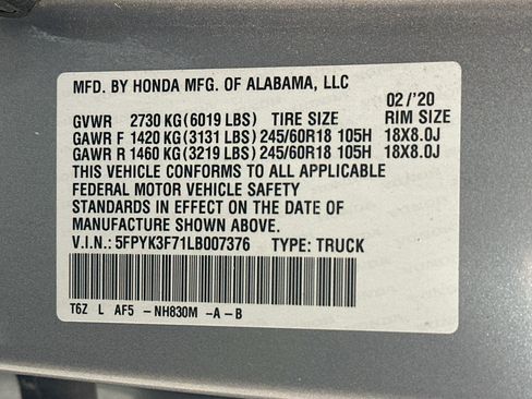 Used 2020 Honda Ridgeline RTL-E image 31