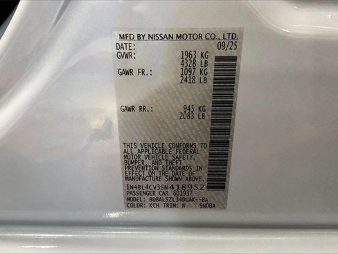 New 2025 Nissan Altima 2.5 SR w/ SR Premium Package image 14