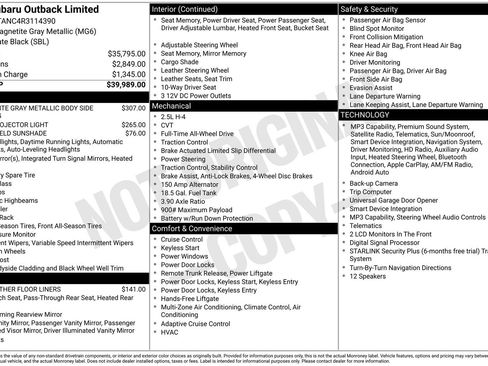 Certified 2024 Subaru Outback Limited AWD/4WD image 34