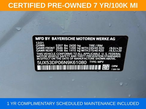 Used 2022 BMW X3 xDrive30i w/ M Sport Package 2 AWD/4WD image 44