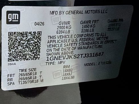 New 2026 Chevrolet Traverse Z71 w/ LPO, Floor Liner Package AWD/4WD image 28