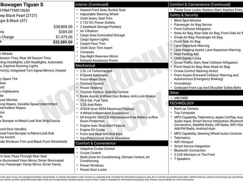 Certified 2026 Volkswagen Tiguan S FWD image 13