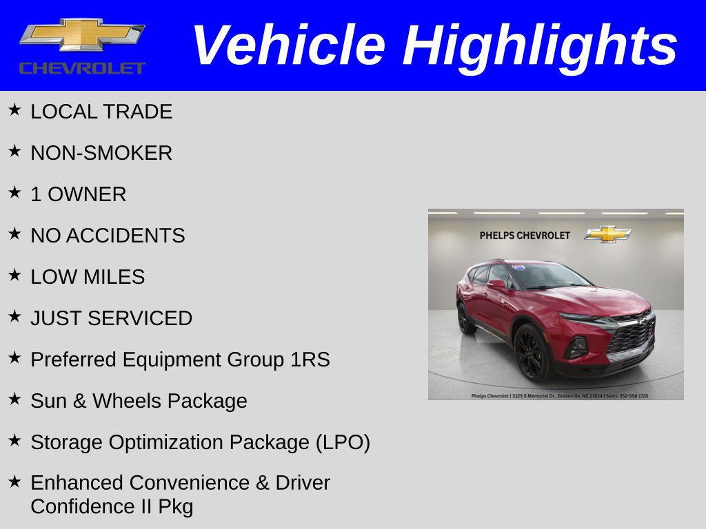 Certified 2019 Chevrolet Blazer RS FWD image 2