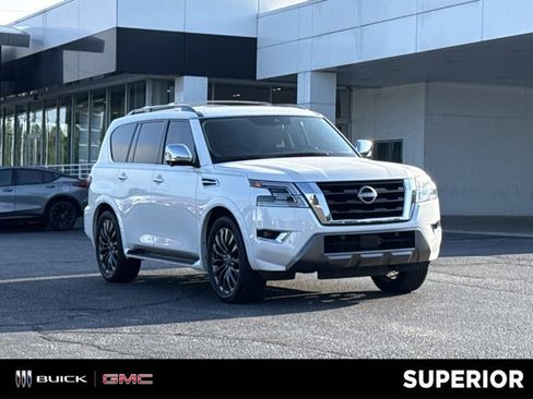 Used 2023 Nissan Armada Platinum w/ Captain's Chairs Package AWD/4WD image 1