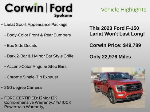 Used 2023 Ford F150 4x4 SuperCrew image 25