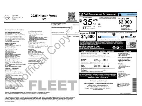 Used 2025 Nissan Versa SV image 2