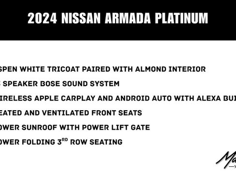 Used 2024 Nissan Armada Platinum w/ Cargo Package RWD image 65