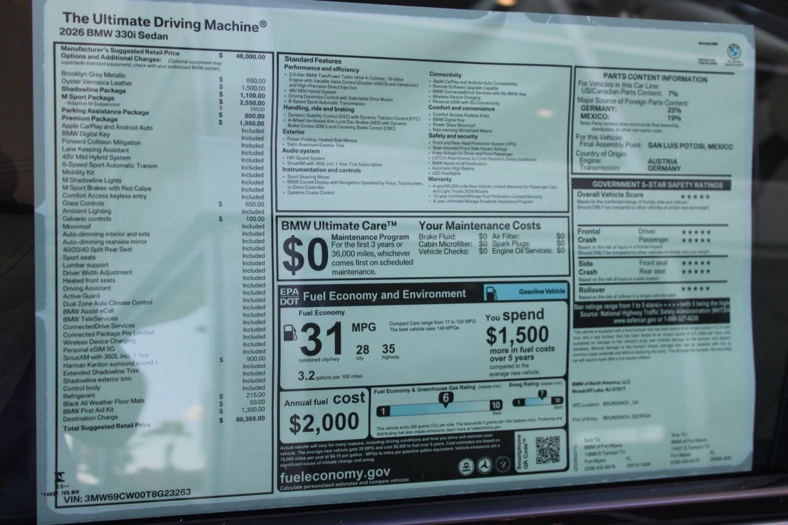 Used 2026 BMW 330i Sedan w/ M Sport Package RWD image 34